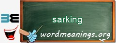 WordMeaning blackboard for sarking